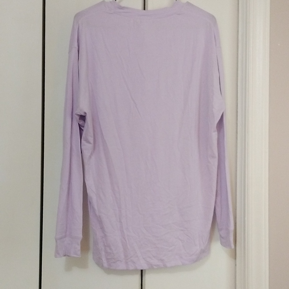 SKIMS NWT Long Sleeved Boyfriend Henley - Lily - Picture 3 of 4